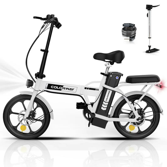 COLORWAY Electric Bike,500W/8.4Ah/36V Removable Battery E Bike, Electric Foldable Pedal Assist E-Bicycle,19.9Mph Bicycle for Teenager and Adults BK5M