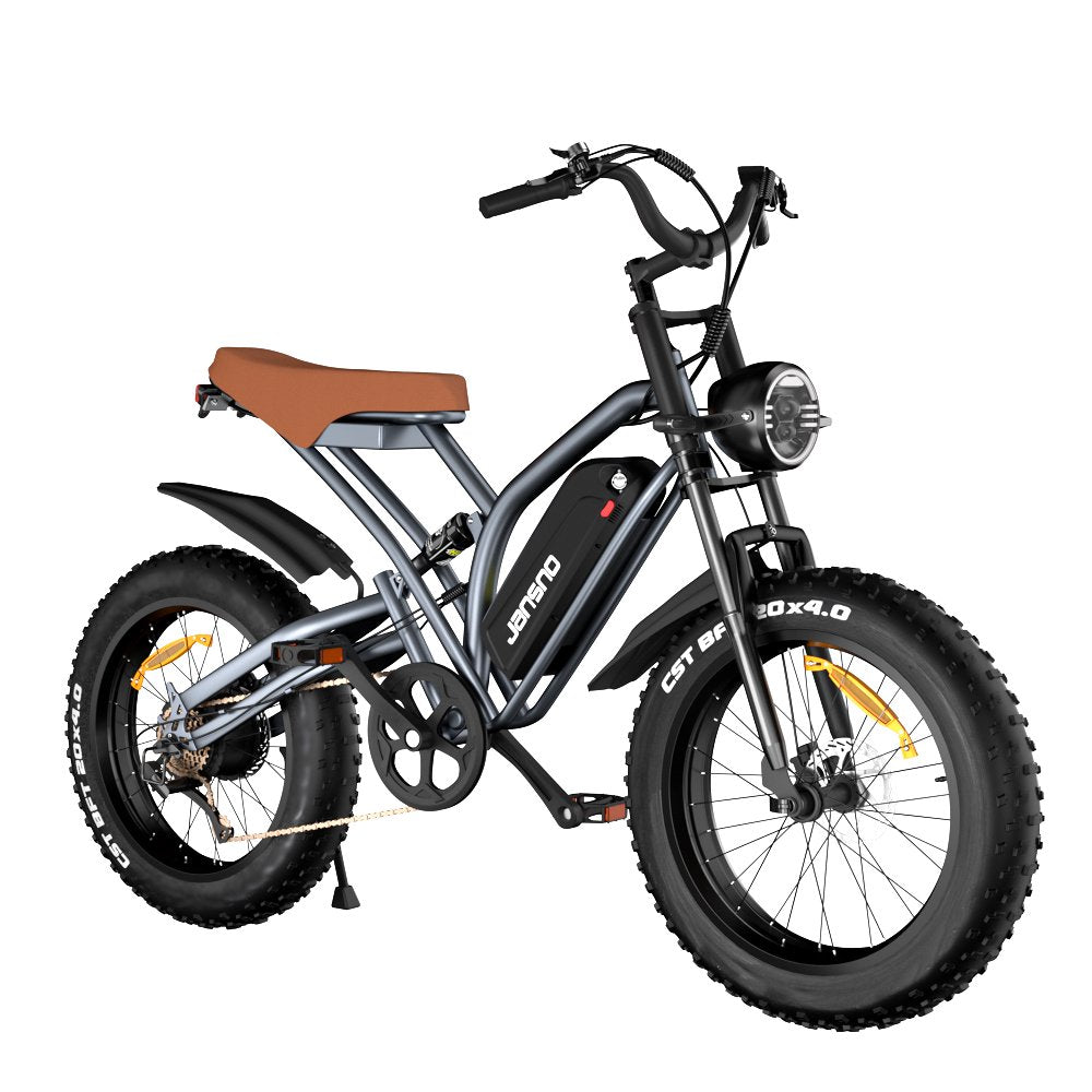 Jansno X50 Fat Tire E-Bikes, 20" X 4.0 Electric Bike for Adults with 750W Motor 48V 12.8Ah Removable Battery Ebike Mountain Bicycle