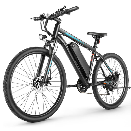 Funcid Electric Bike, Electric Bike for Adults 27.5'' E-Bikes with 500W Motor, Adult Mountain Bike with Lockable Suspension Fork, Removable Battery, Professional Shimano 21-Speed Gears Bicycle