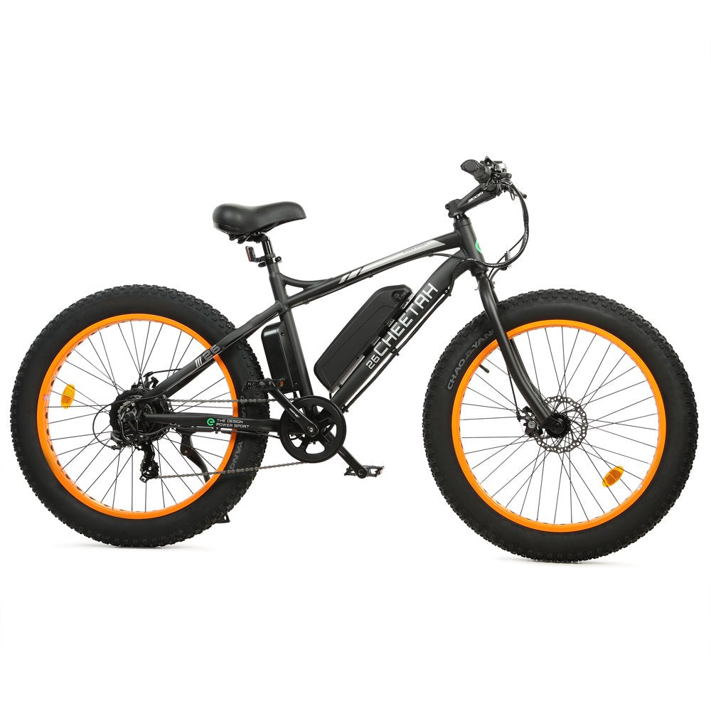 26 In. 36V 500W Fat Tire Electric Bicycle 26 X 4 In. Removable Battery 7-Speed